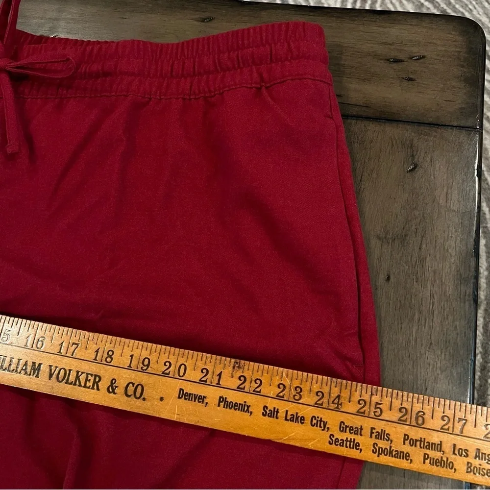 Banana Republic Red Chakra Easy Taper Flannel Pant Size XL It#L23